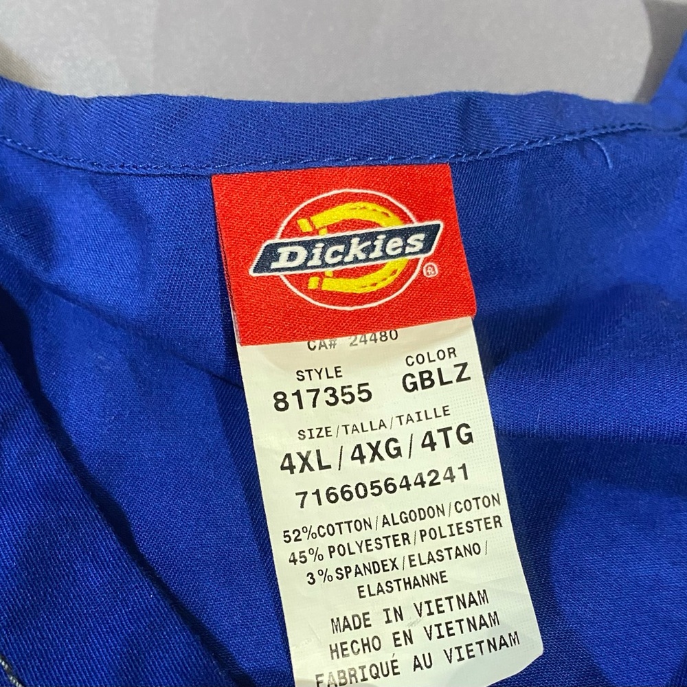 Dickies Royal Blue Workwear 4XL Scrub Top Women’s #2018 - Picture 5 of 9